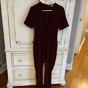 Silence + Noise Deep Red Jumpsuit